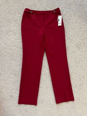 Cooper & Ella Women’s Dress Pants Size 10 – Burgundy Trousers NWT